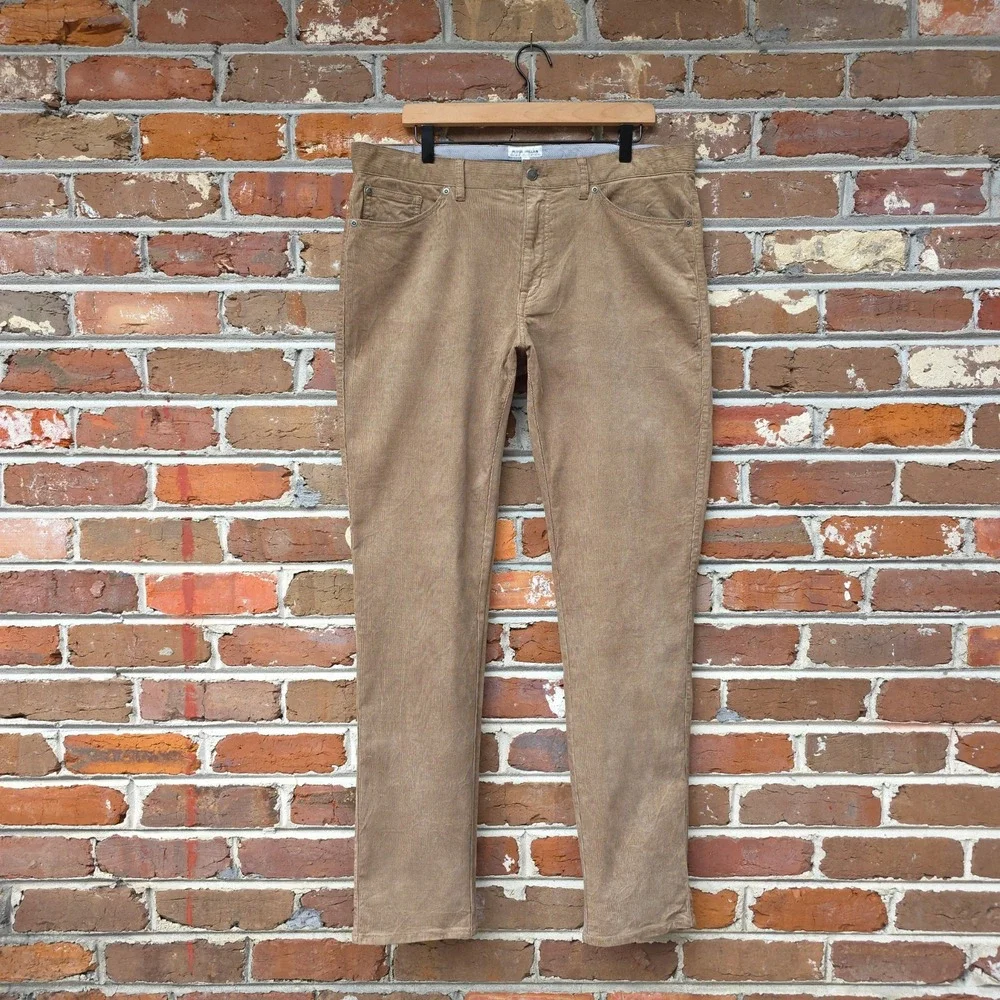Peter Millar Corduroy‎ Pants Size 36 (Fits 38x34) Tan Superior Soft 5-Pocket